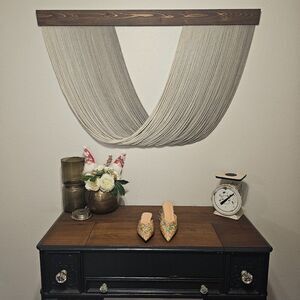 Abstract Pattern Pointed Loafer Mules Sz 39